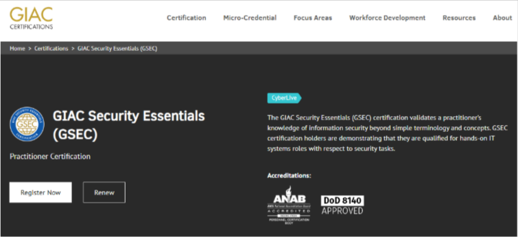 GIAC Security Essentials GIAC Security Essentials