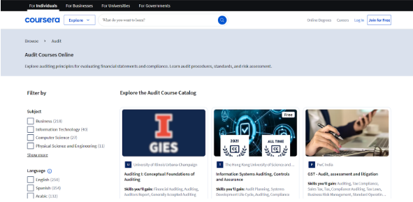 Course Auditing Option Course Auditing Option