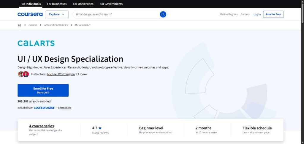 CalArts UI/UX Design Specialization CalArts UI/UX Design Specialization