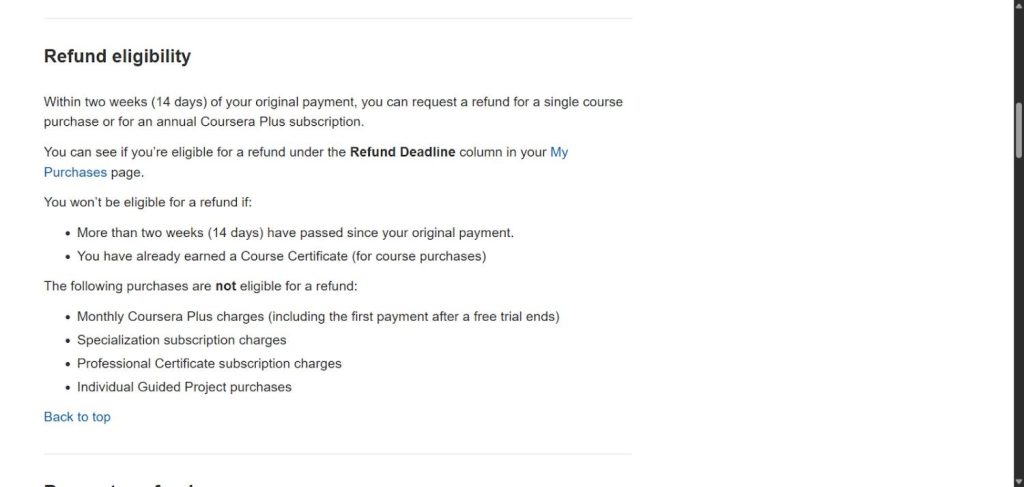 Coursera Refund Policy Coursera Refund Policy