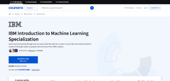 IBM Introduction to Machine Learning IBM Introduction to Machine Learning