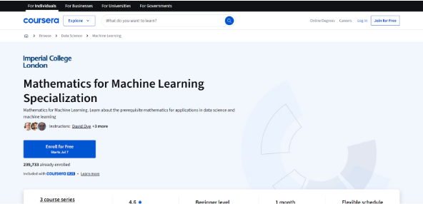 Mathematics for Machine Learning Mathematics for Machine Learning