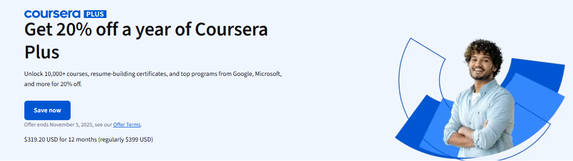 Get 20% OFF On Coursera